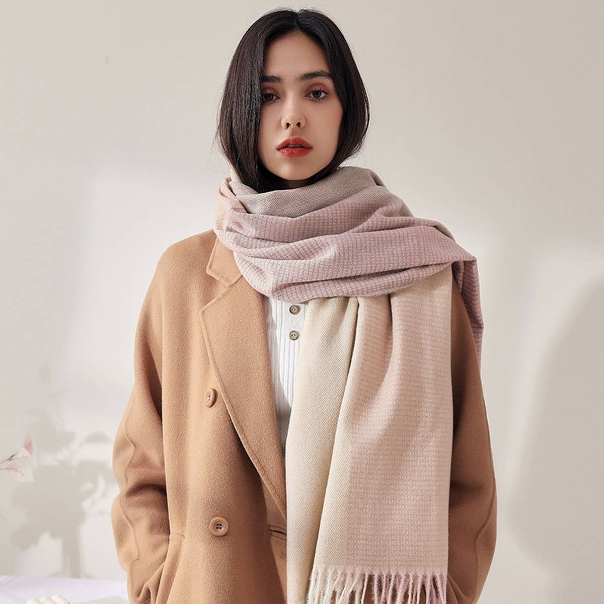 SOFT PASHMINA SHAWL SOLID SHAWL WRAP SCARF_CWASC0200