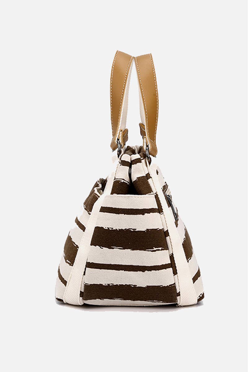 STRIPE PATTERNED DANDY CANVAS BAG_CWAB0518