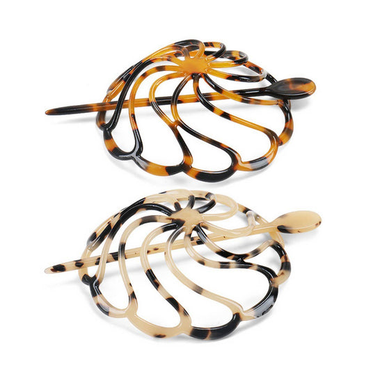 ACETATE PLATE HAIRPIN LEOPARD PRINT HAIRPIN_CWAHA4227
