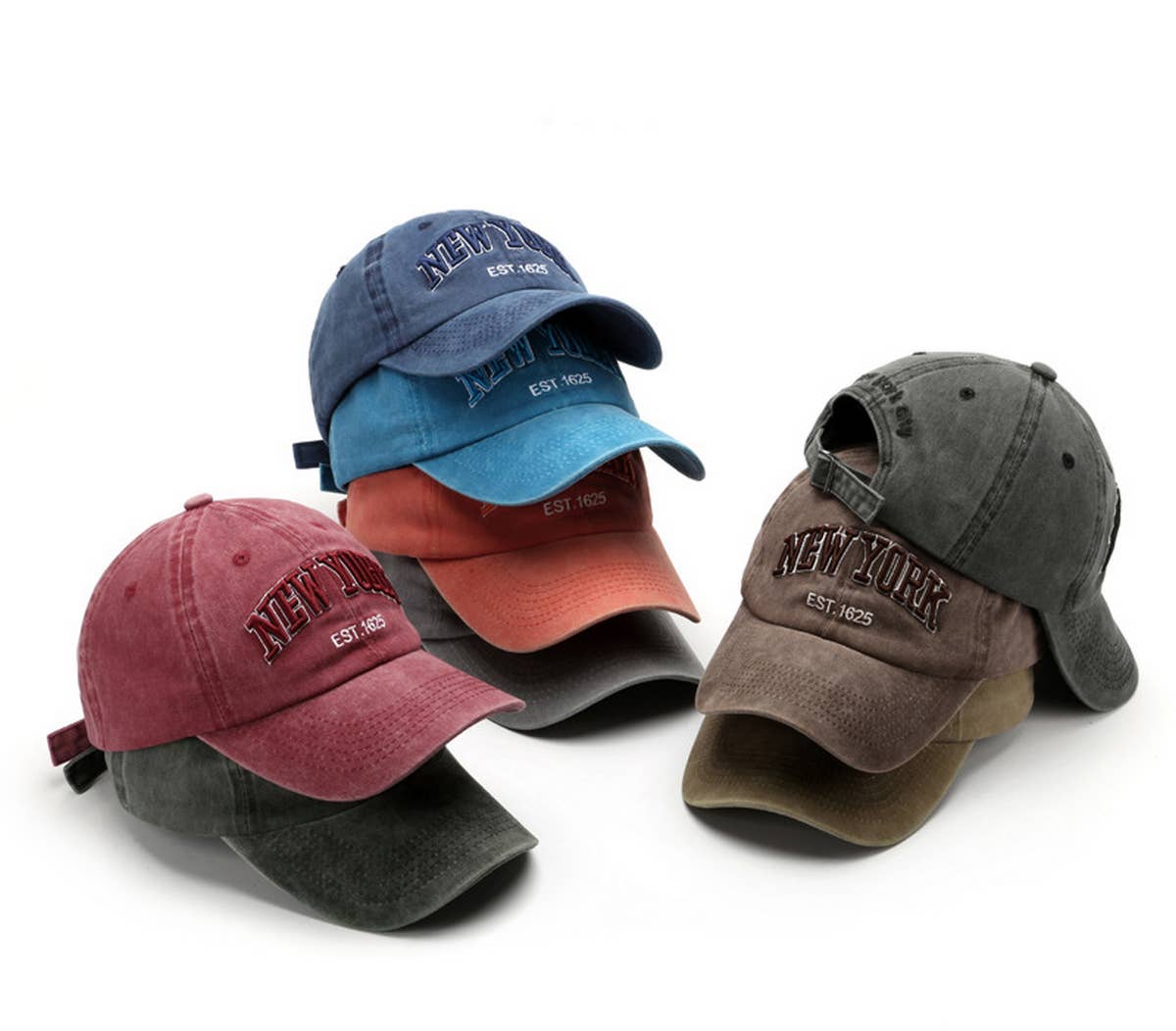 CWAH3229_NEWYORK COWBOY BASEBALL HAT WITH LETTERS