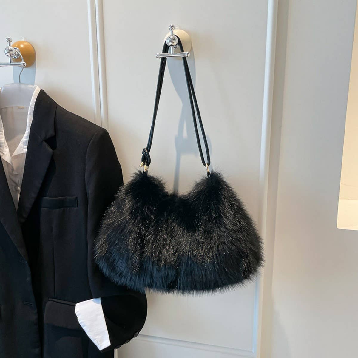 Plush Fur Bag Trendy Handbag Crossbody_CUAB00529