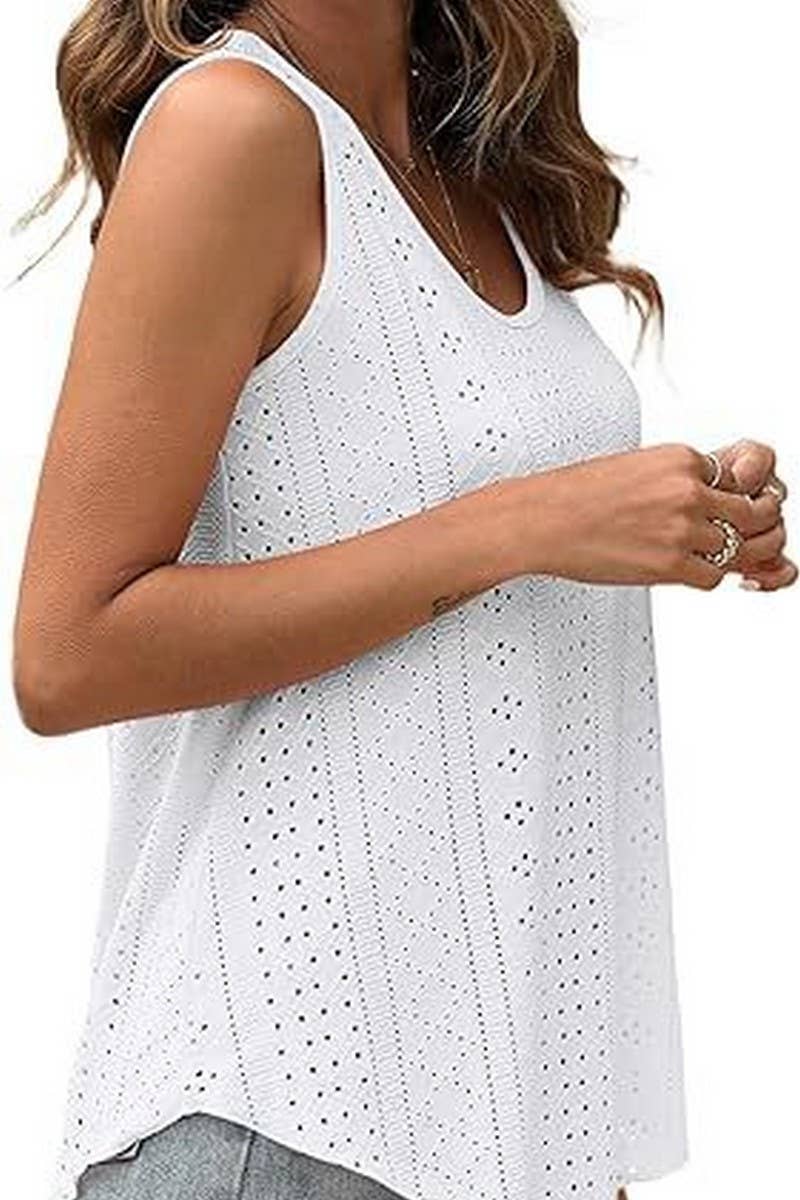 CWTTSL0235_Round Neck Sleeveless Knit Top