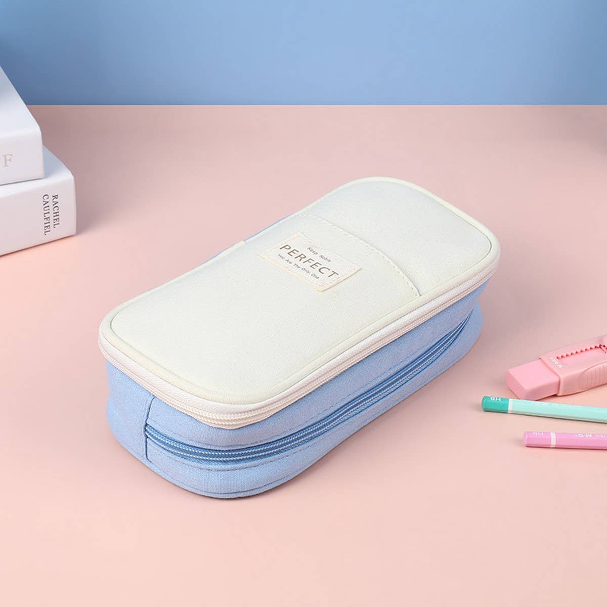 MACARON LARGE CAPACITY SIMPLE PENCIL POUCH_CWAB2801