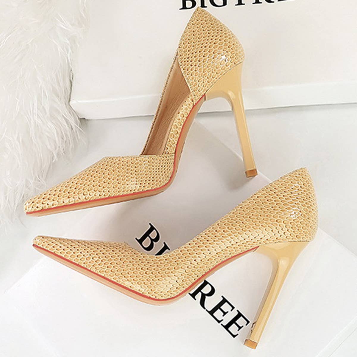 RETRO SQUARE-TOE SNAKE PRINT PATENT LEATHER PUMPS_CWSHH0100
