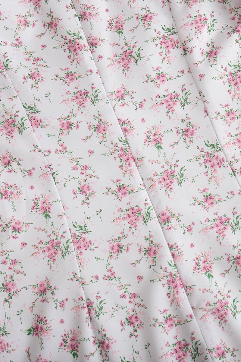 CWDMD5264_V-NECK HIGH WAIST FLORAL MAXI SKIRT