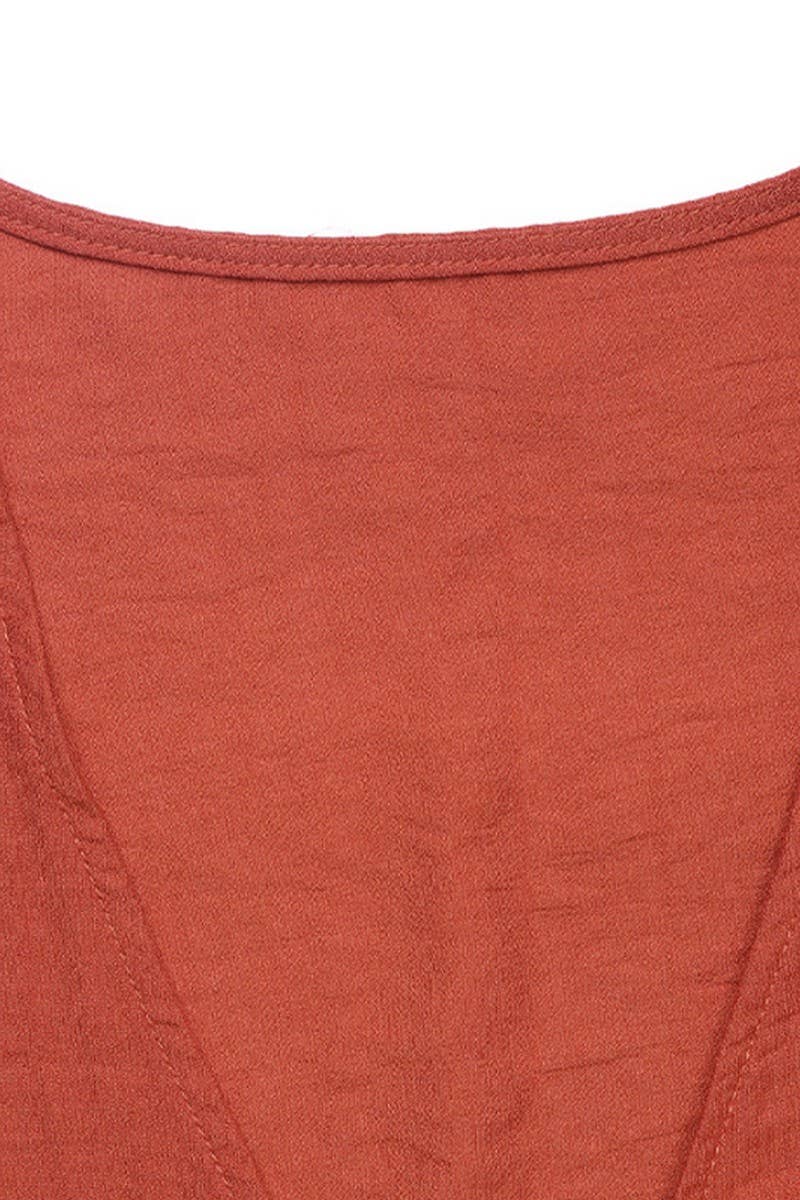 CWSTB1834_CASUAL TIE FRONT BLOUSE AND SHORTS SET