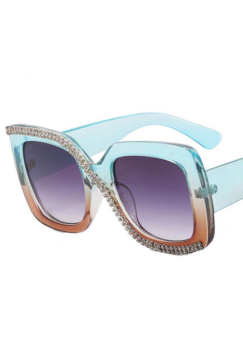 S SHAPED DIAMOND SUNGLASSES