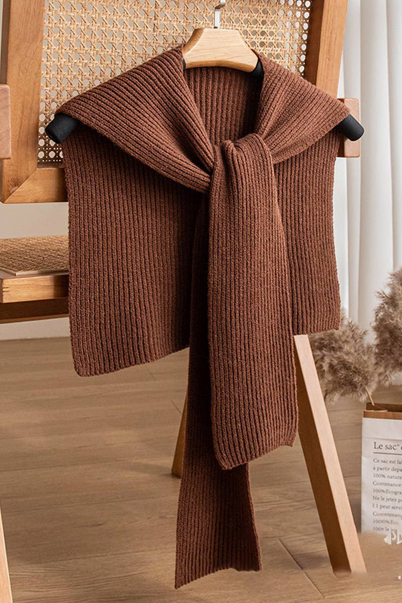 CWASC2726_AUTUMN AND WINTER STRIPED WOOL NECK SHAWL