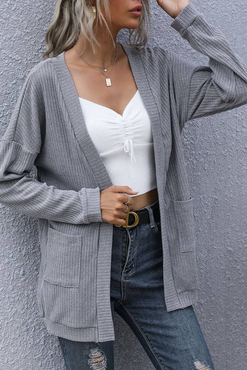 CWOCAL00585_LONG-SLEEVED SOLID COLOR LONG CARDIGAN