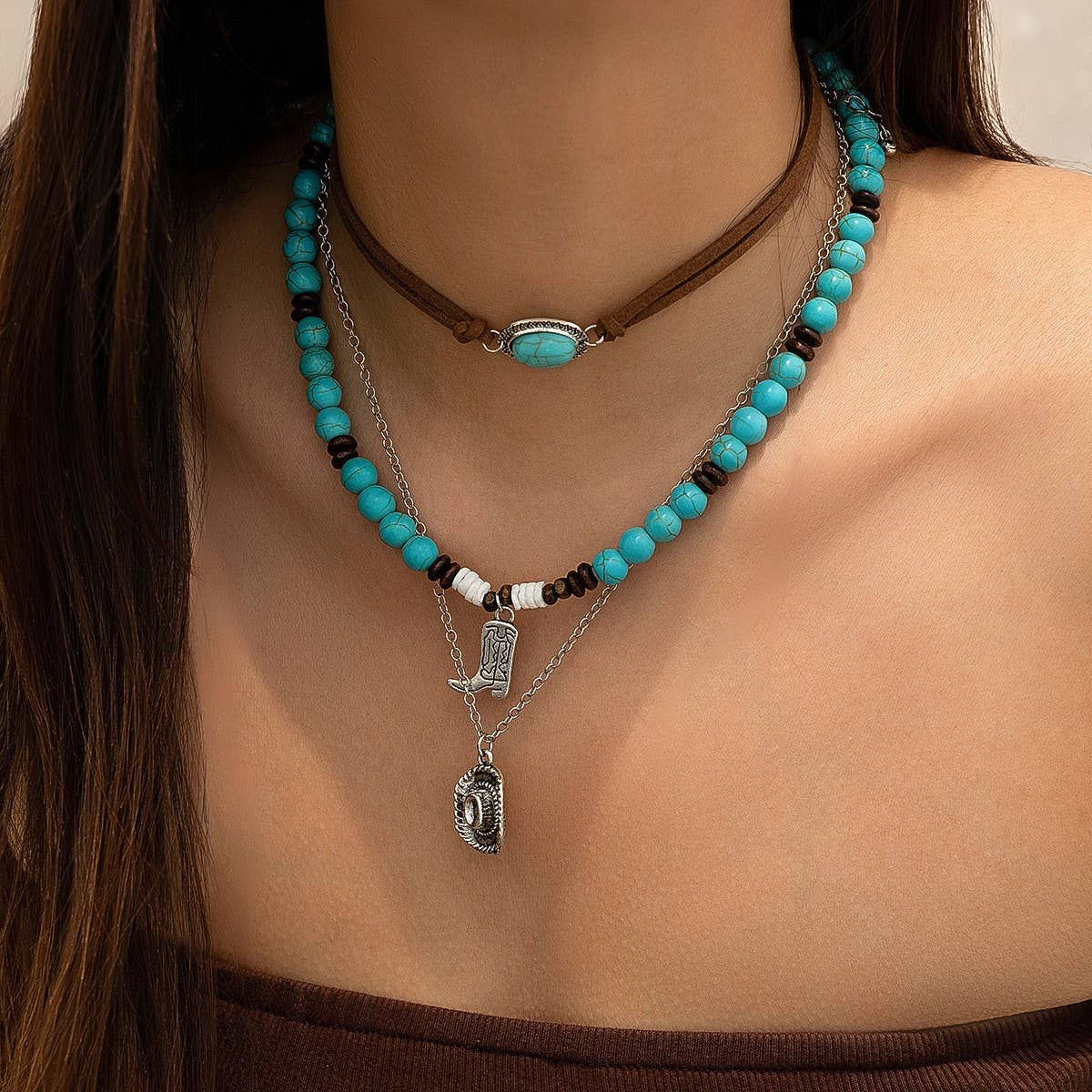NEW FASHION PERSONALITY ETHNIC STYLE NECKLACE