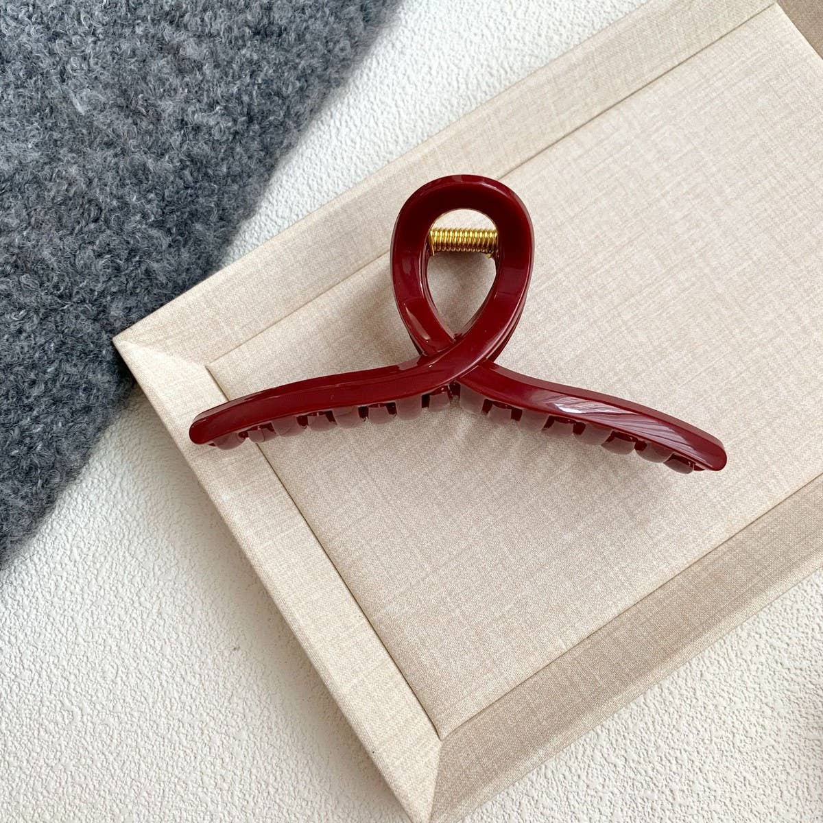 CWAHA4448_NEW RED ELEGANT AND HIGH-END HAIRPIN