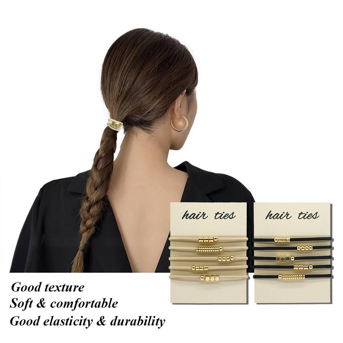 BRAIDED BOHEMIAN CARD HOLDER HAIR SCRUNCHIES_CWAHA2712
