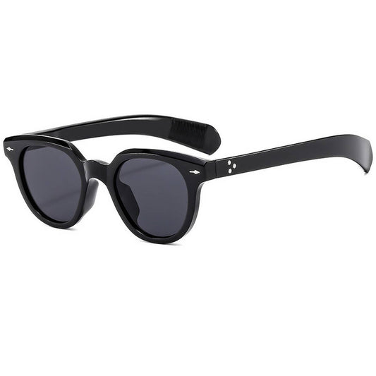FASHIONABLE OVAL LEOPARD PRINT SUNGLASSES