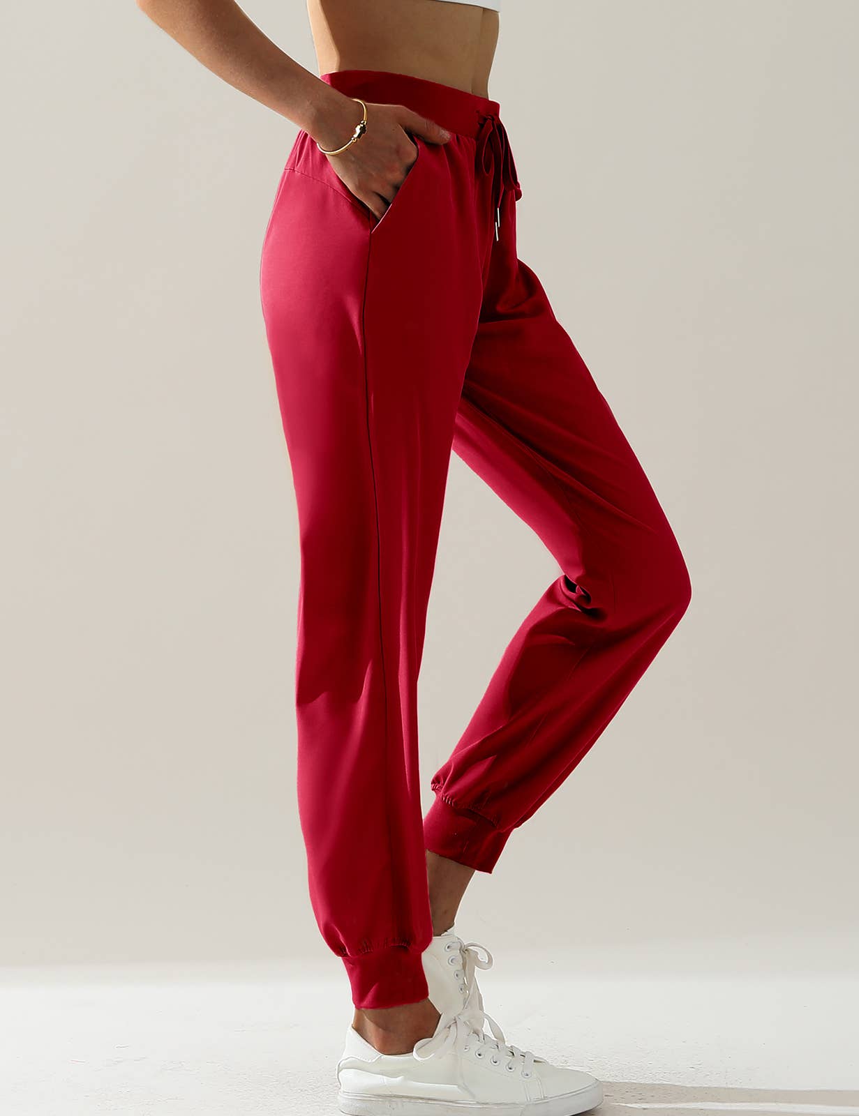 CWBLP423_Elastic Band Waist With Side Pocket Pants