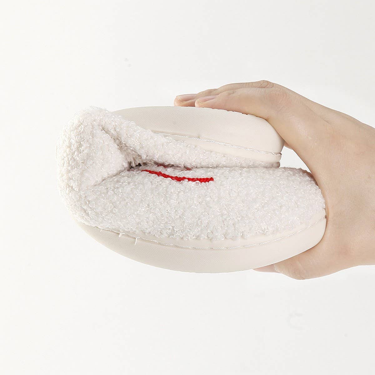 FONT PATTERN CARTOON WINTER WARM COTTON SLIPPERS