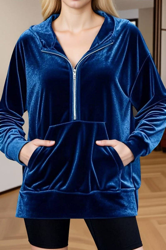 CWSPJ00533_VELVET JACKET WOMEN CASUAL LOOSE ELEGANT FALL