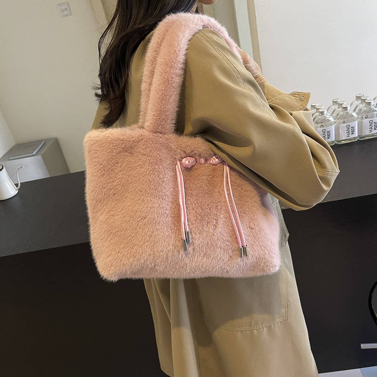 WINTER FAUX MINK FUR FASHION SHOULDER HANDBAG_CWAB3982