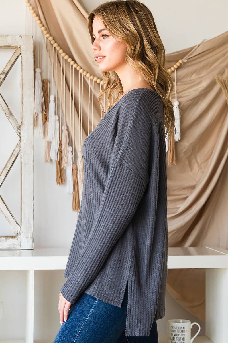 CWOSWL1833_SOFT LOOSE FIT PULLOVER SWEATER KNIT TOP