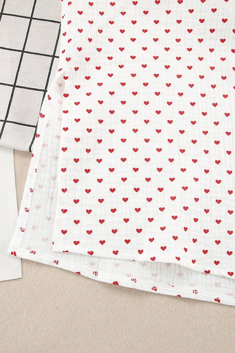 CWSPJ0069_LONG SLEEVED SHIRT WITH BUTTONS SHORTS PAJAMAS SET