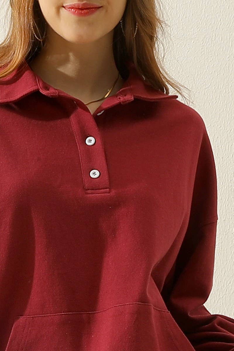 CWOSWL1834_BOTTON COLLAR COTTON PIQUE POLO SHIRTS