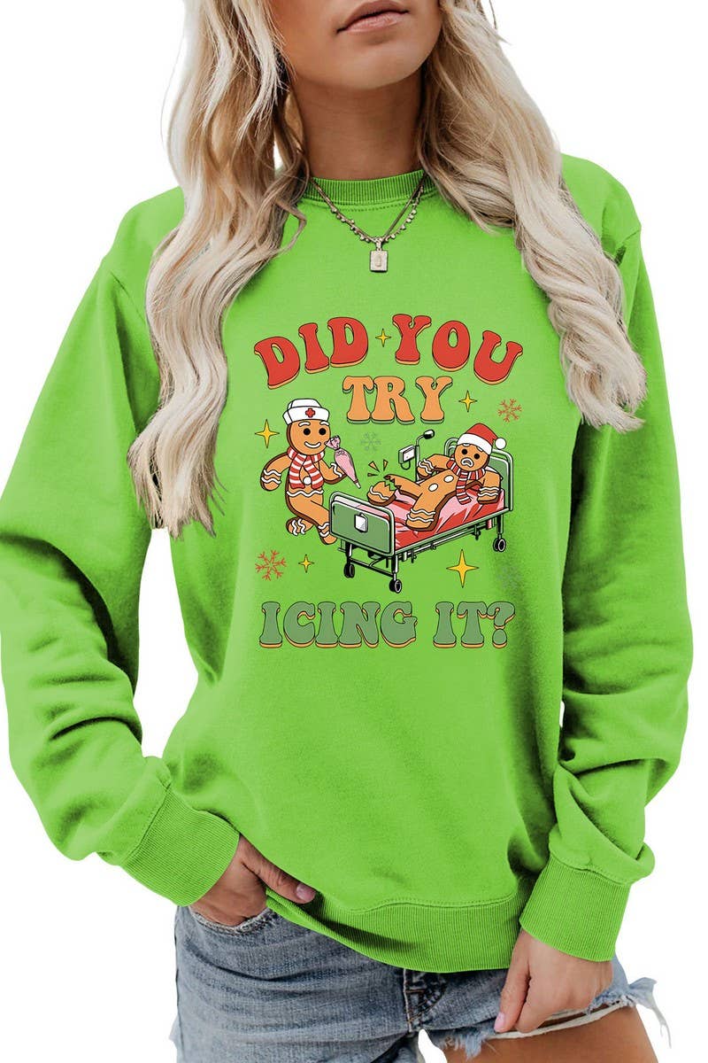 CWTBLL01331_FUNNY CHRISTMAS GRAPHIC LONG SLEEVE SWEATSHIRT