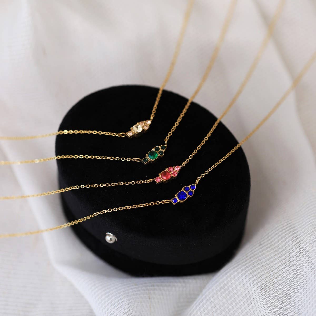 Classic Simple Colorful Birthstone Necklace