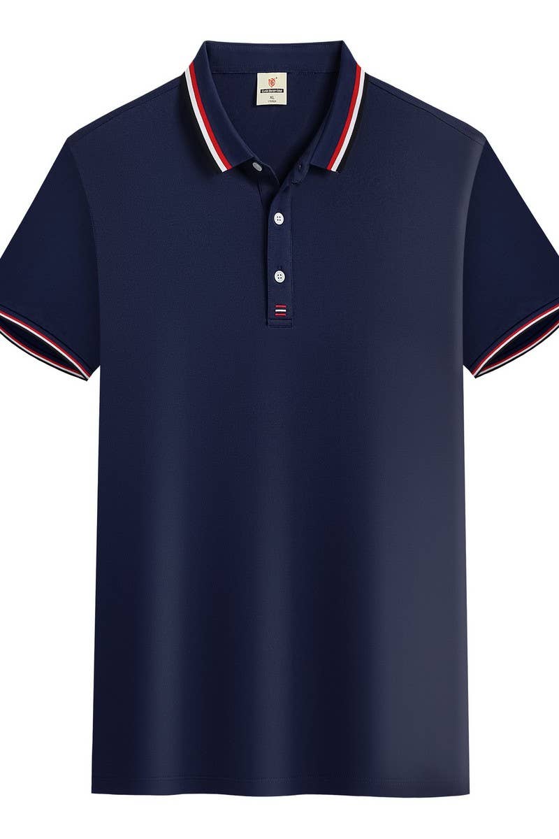 CWTBLS02445_LAPEL POLO SHIRT SHORT SLEEVE CASUAL TOP