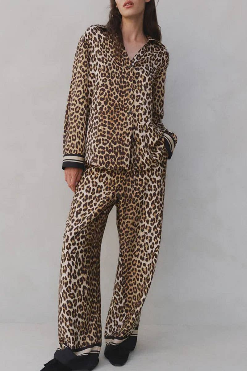 CWSS1230_COMFORTABLE CASUAL PRINTED TWO-PIECE SUIT