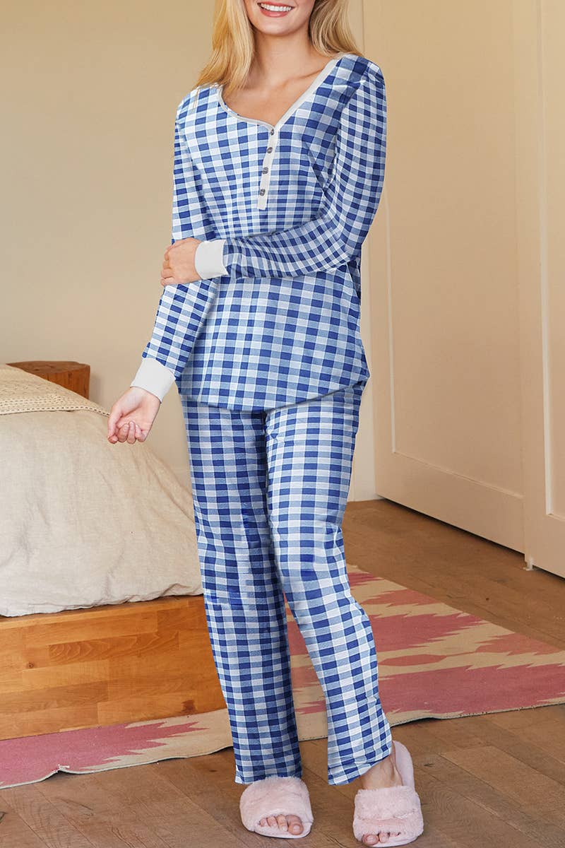 CWSPJ033_COZY LONG SLEEVE HENLEY NECK PAJAMA SET