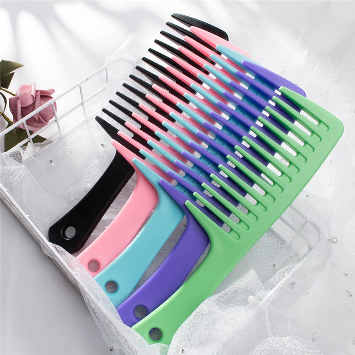 CWMM6994_HOUSEHOLD LARGE WAVE THICK CURLY HAIR COMB