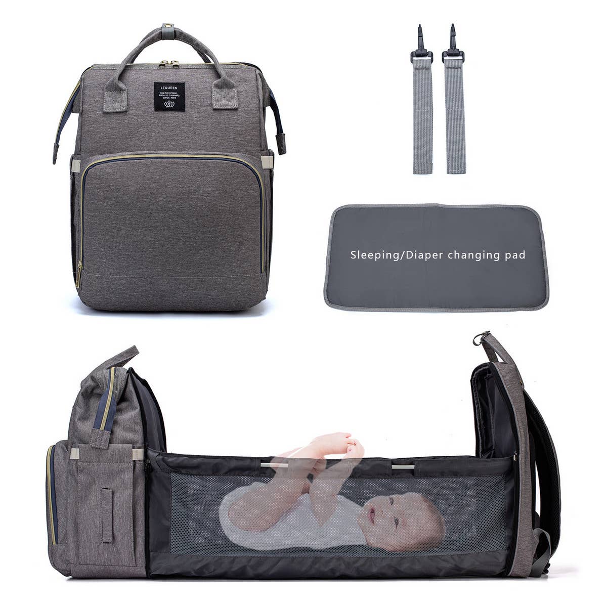 NEW PORTABLE FOLDING CRIB MOMMY BAG_CWAB2229