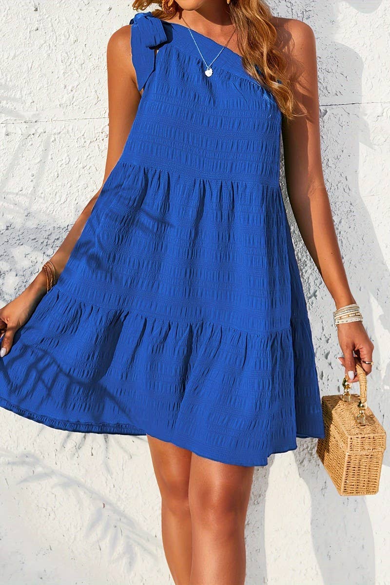 CWDSD7614_SUMMER HIGH-END OFF-SHOULDER SHORT DRESS