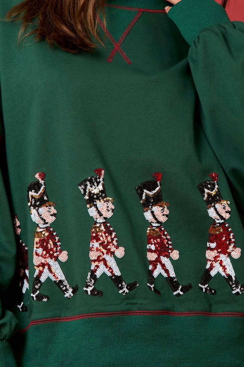 CWTBLL01244_SEQUIN NUTCRACKER SOLDIER CHRISTMAS SWEATSHIRT