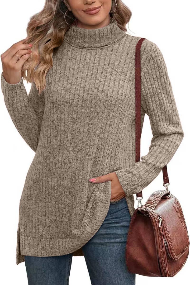 CWOSWL6444_WINTER TURTLENECK SWEATER WITH LONG SLEEVES