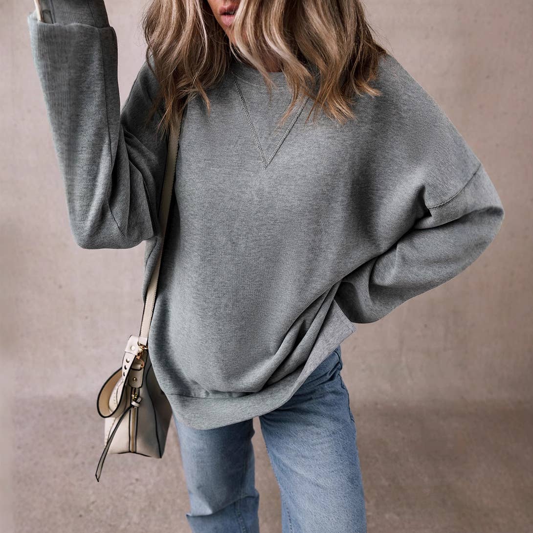 CASUAL AND SIMPLE LONG-SLEEVED PULLOVER HOODIE