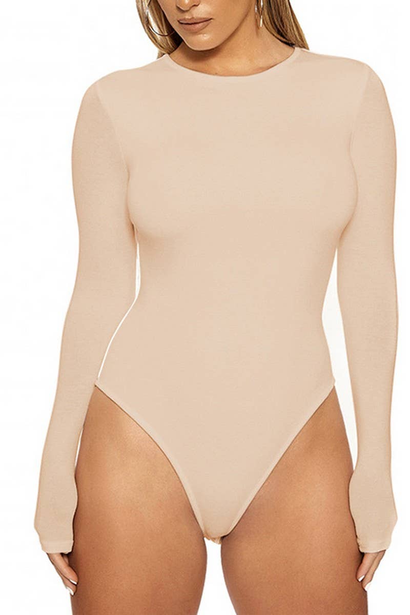 CWSJS0788_SOLID COLOR LONG SLEEVE JUMPSUIT