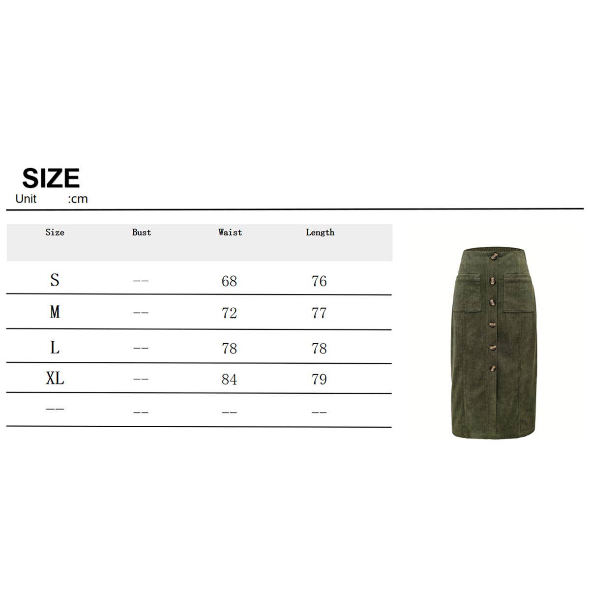 ELASTIC-WAISTBAND BUCKLE POCKET STRAIGHT SKIRT