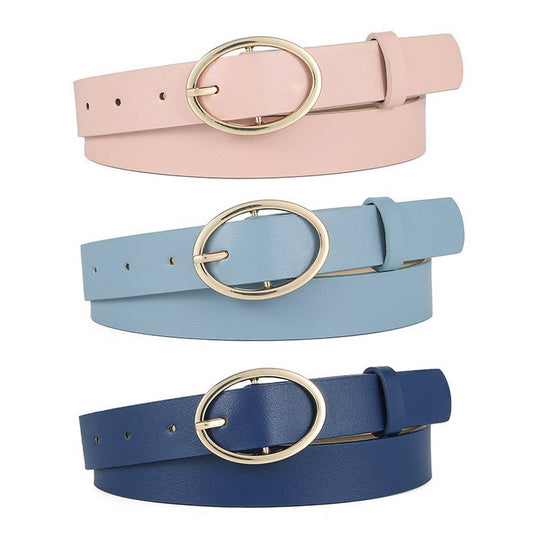 ROUND PIN BUCKLE HIGH-END VERSATILE BELT_CWABE0614