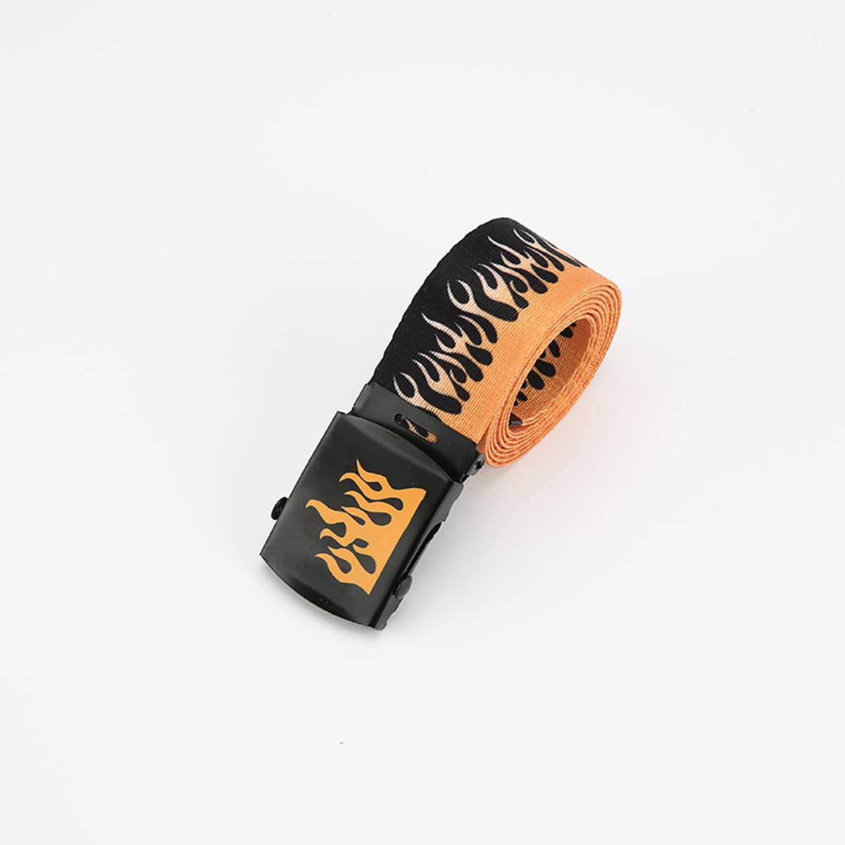 CWABE0947_FASHION HIP HOP MEN'S CANVAS FLAME BELT