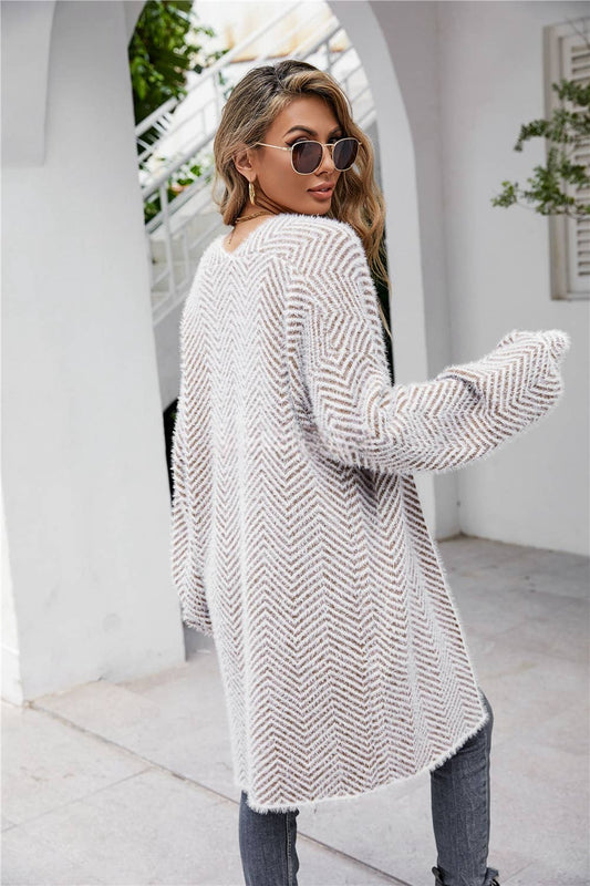 CWOSWL1048_Long Sleeve Open Front Long Cardigan Sweater