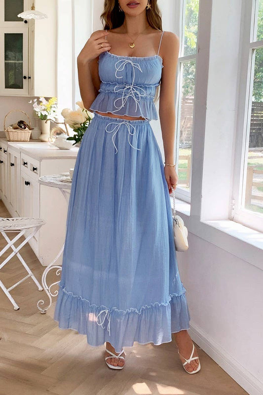 CWSS1181_CASUAL SEASIDE ATMOSPHERE STYLISH TWO-PIECE