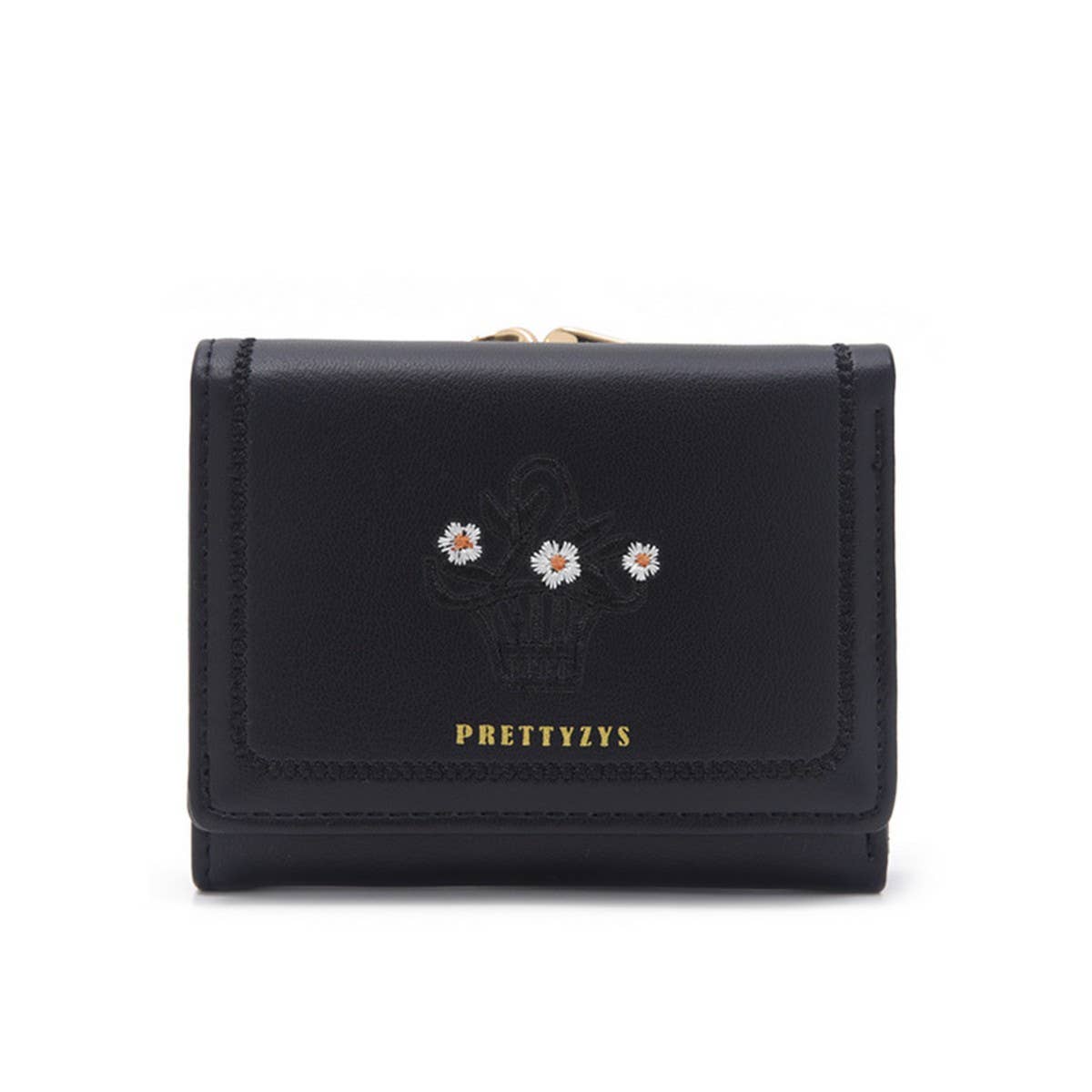 SMALL FRESH AND SWEET EMBROIDERED FLORAL WALLET_CWAB2625
