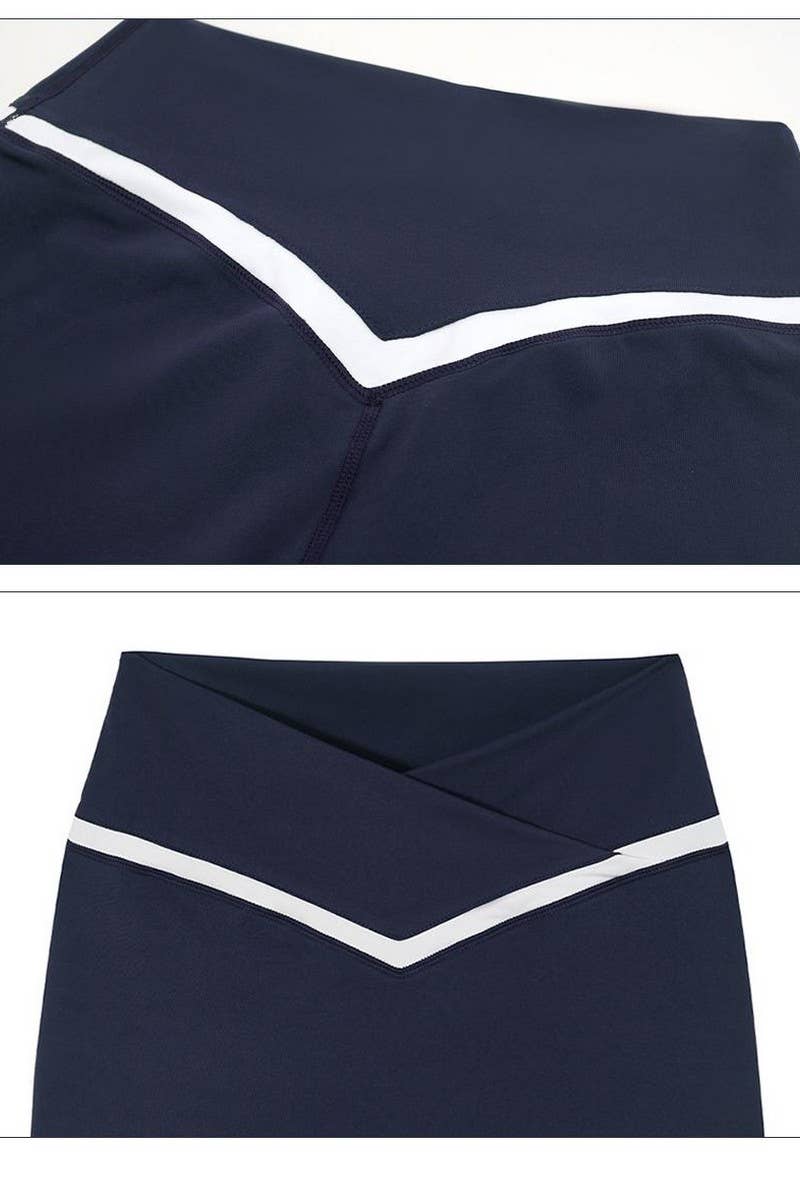 CWBLP1231_CONTRAST COLOR V WAIST TIGHT SPORTS 90% PANTS