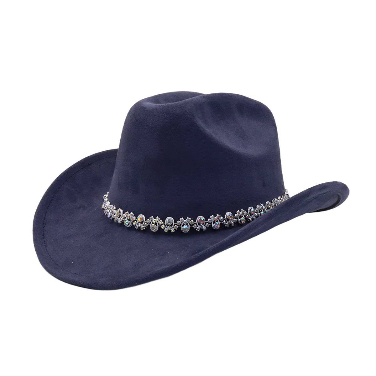 Soft Suede Fedora Hat Western Cowboy Style_CWAH04425