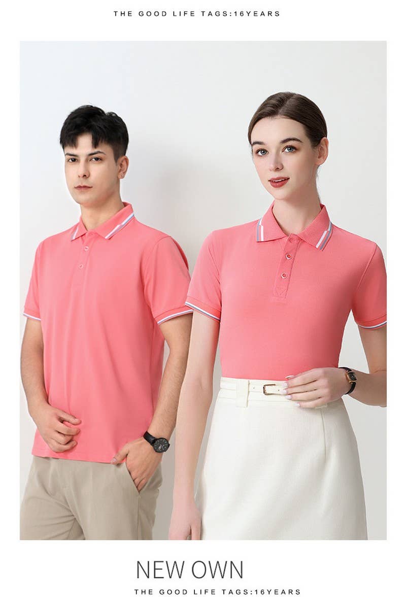 CWTBLS02418_SOLID COLOR COLLARED WORK POLO SHIRT
