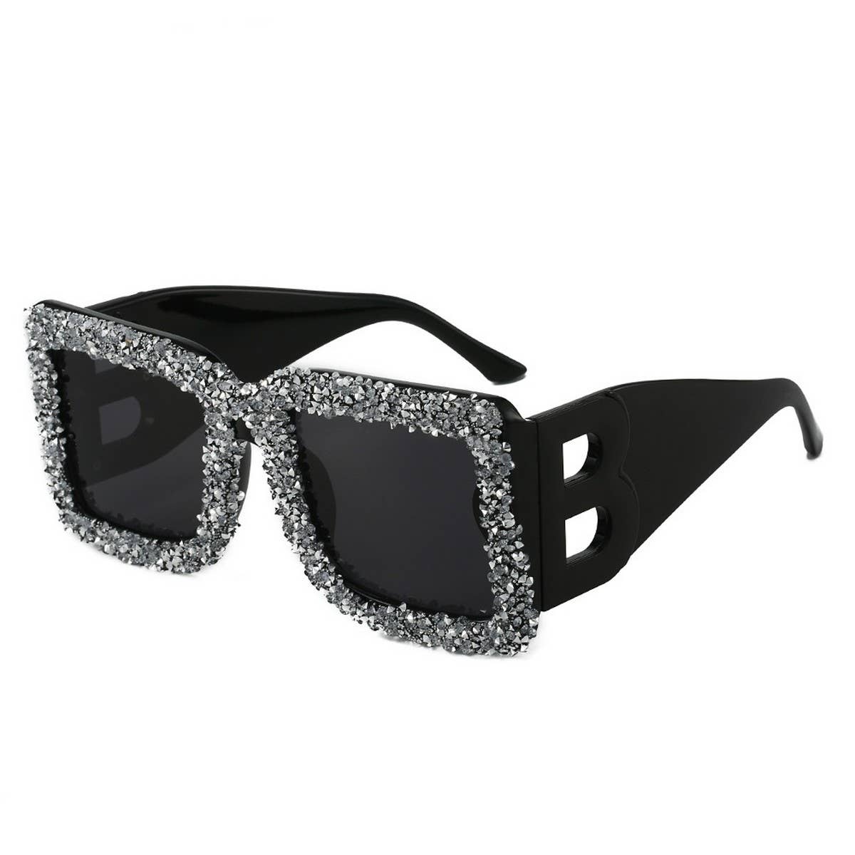 LARGE FRAME B-SHAPED TRENDY SUNGLASSES