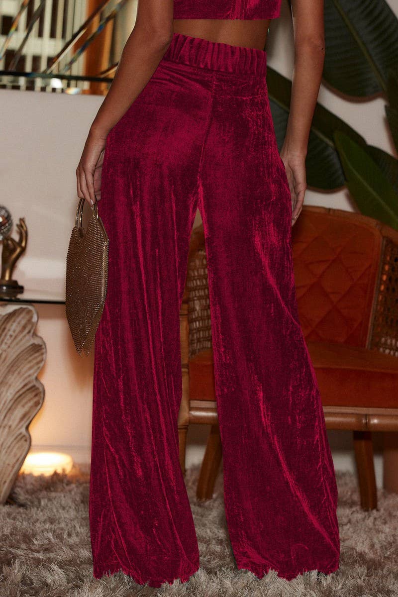 CWBLP2064_WINTER CASUAL LOOSE SLIM STRAIGHT WIDE-LEG PANTS