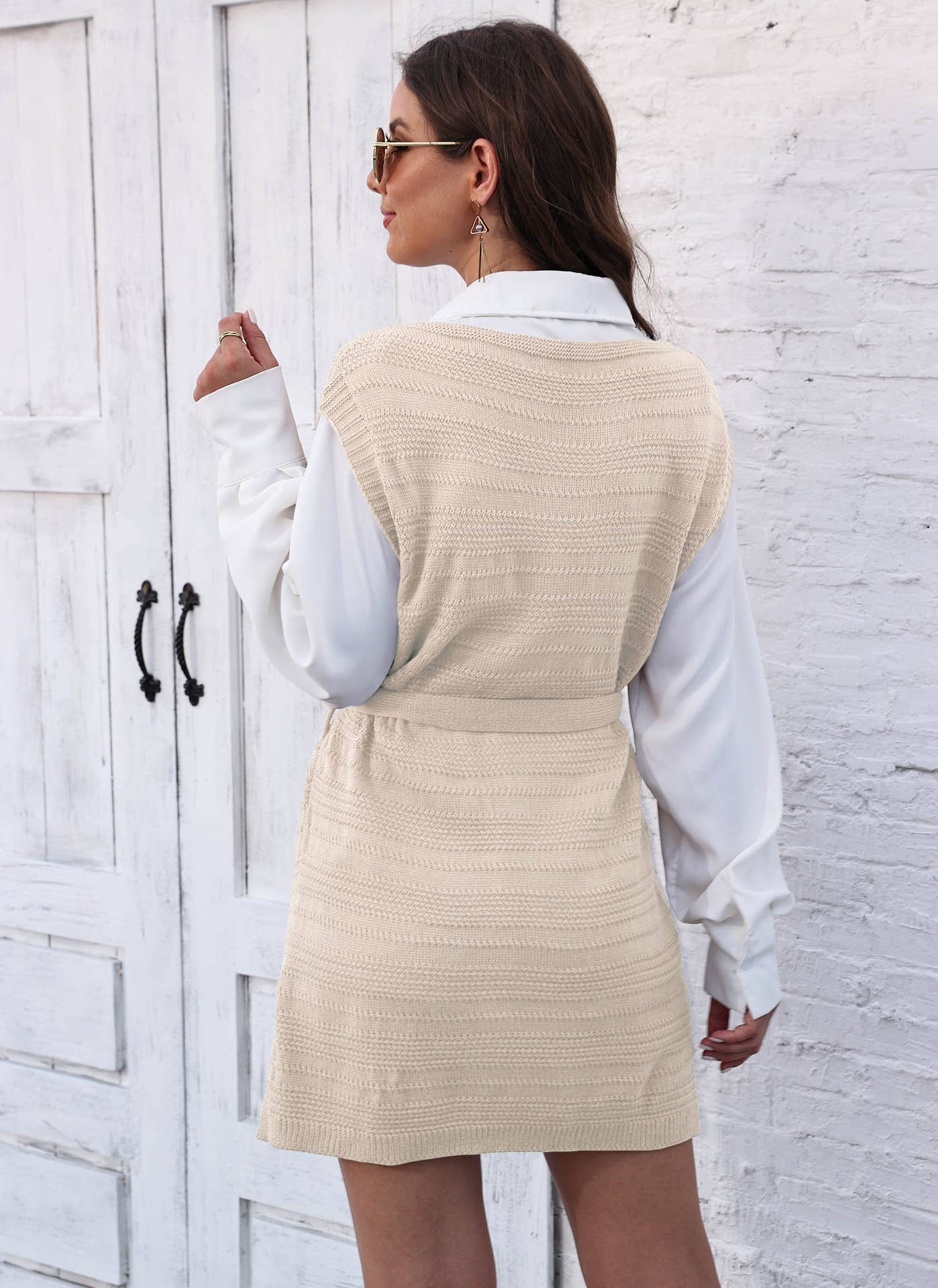 AUTUMN/WINTER KNIT SUNDRESS WITH SPLIT STRAPS