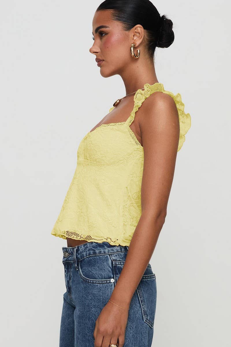CWTTK0934_SOLID COLOR SEXY LACE PANEL CAMI TOP