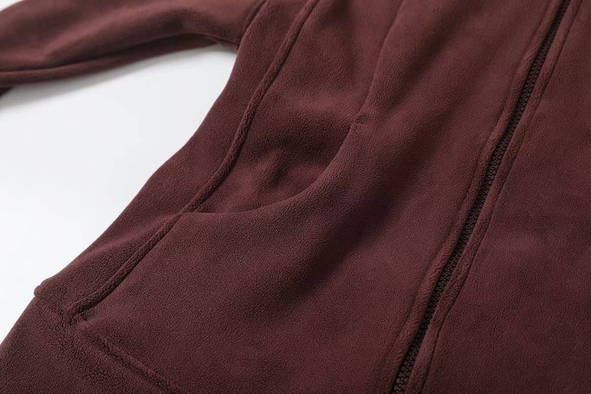 Double-sided fleece thickened warm hooded jacket